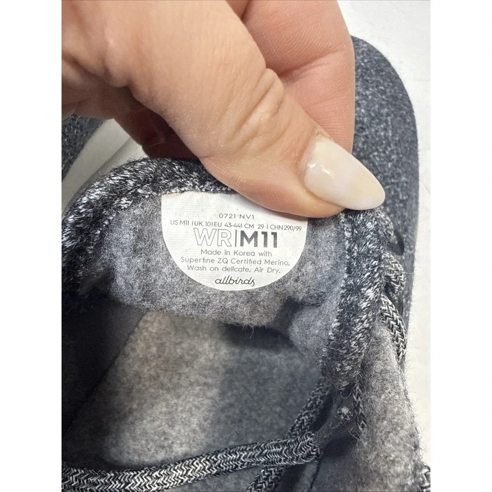 Allbirds Wool Runner Mizzles WRM Merino Wool Shoes Size Mens 11 US Gray